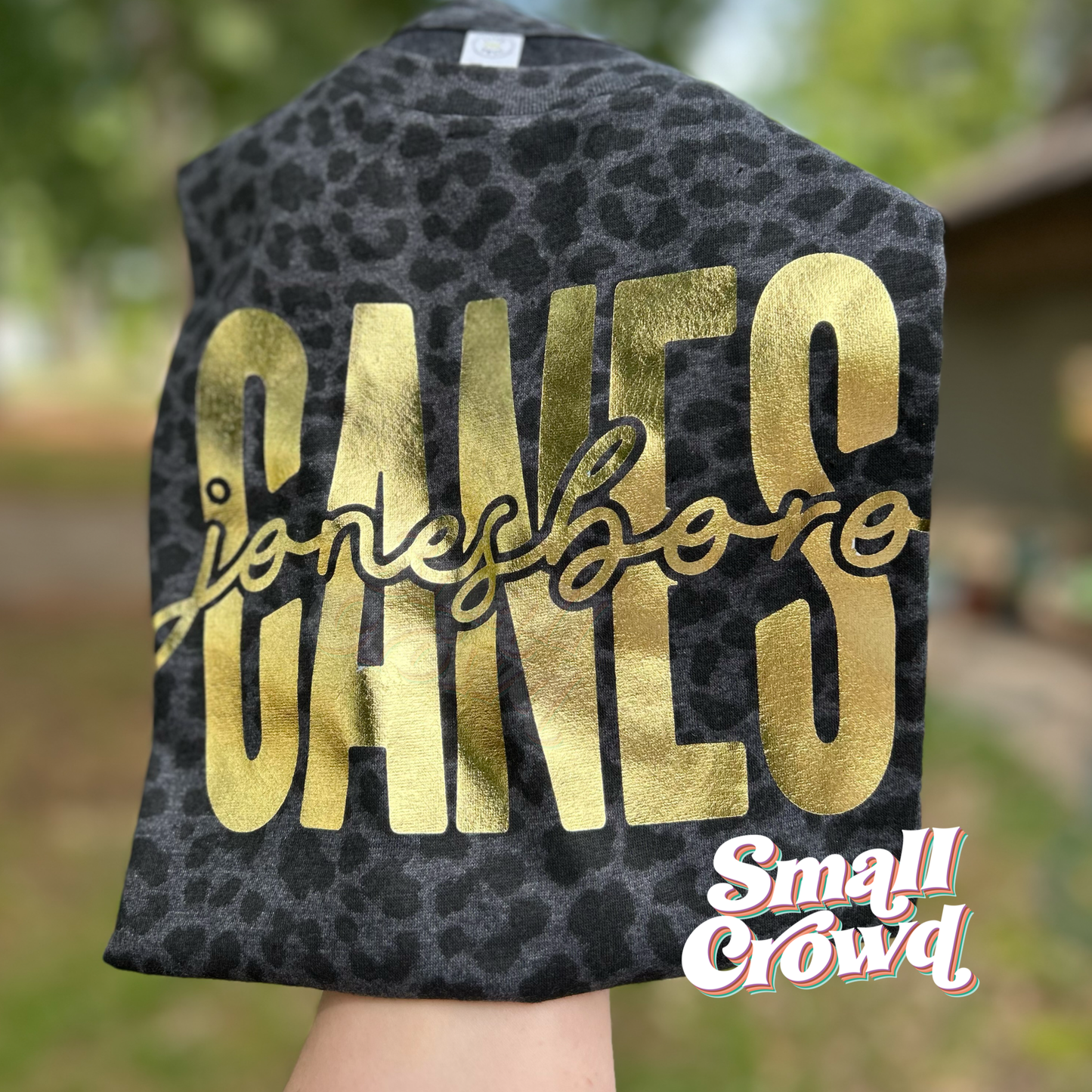 Jonesboro Canes - Black Leopard Tee