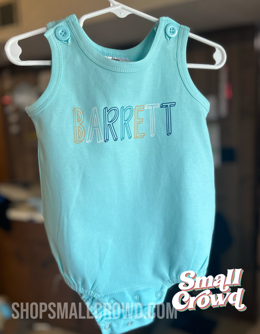 Juno Name Bubble Tank - aqua