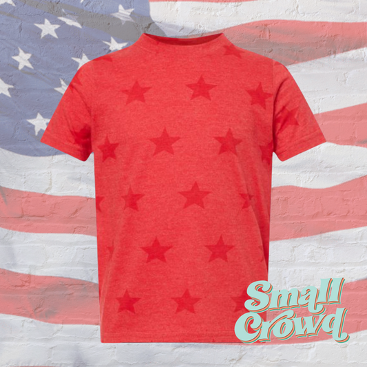 Custom Puff Name tee - Red Star tee