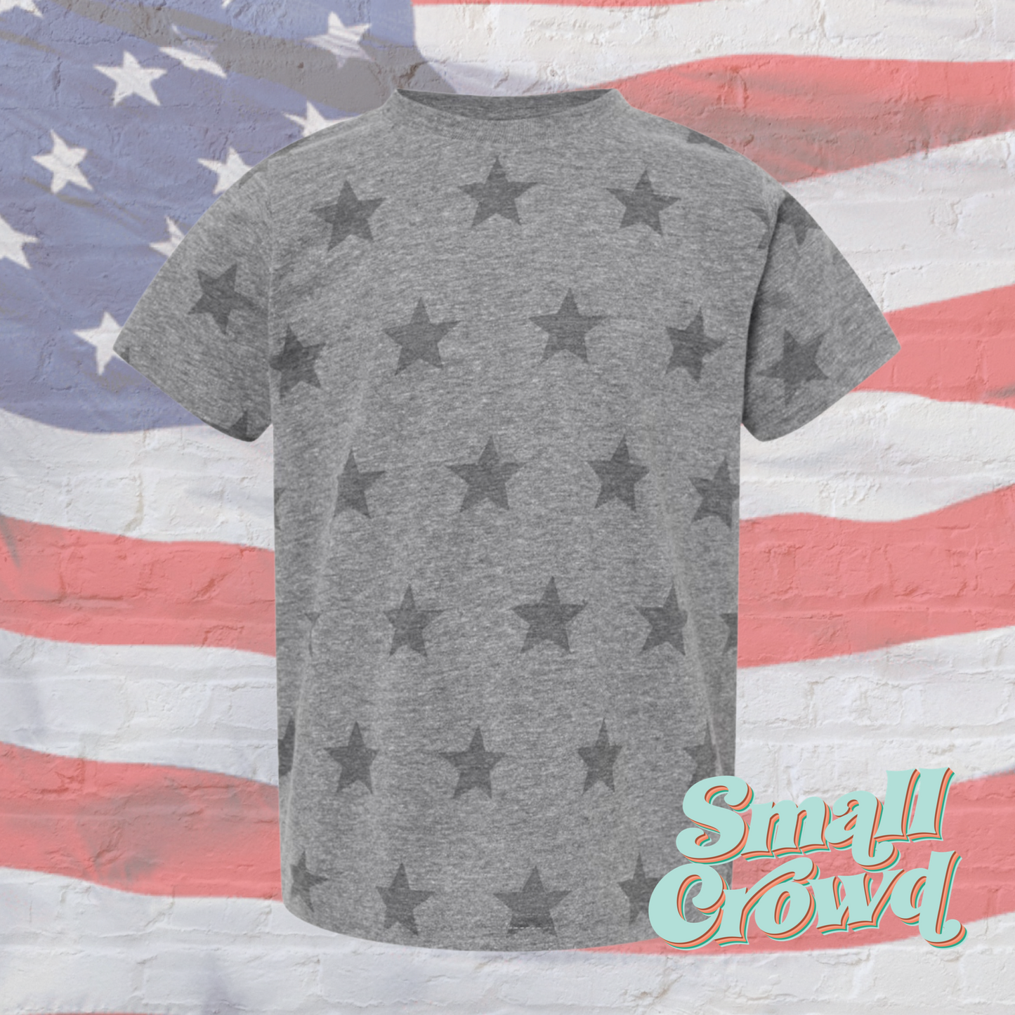 Custom Puff Name tee - Graphite Heather Star tee