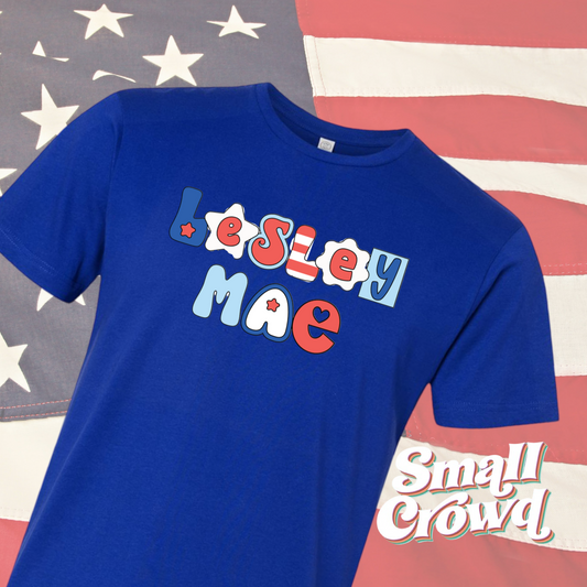 Patriot POP Custom Name Tee - royal blue