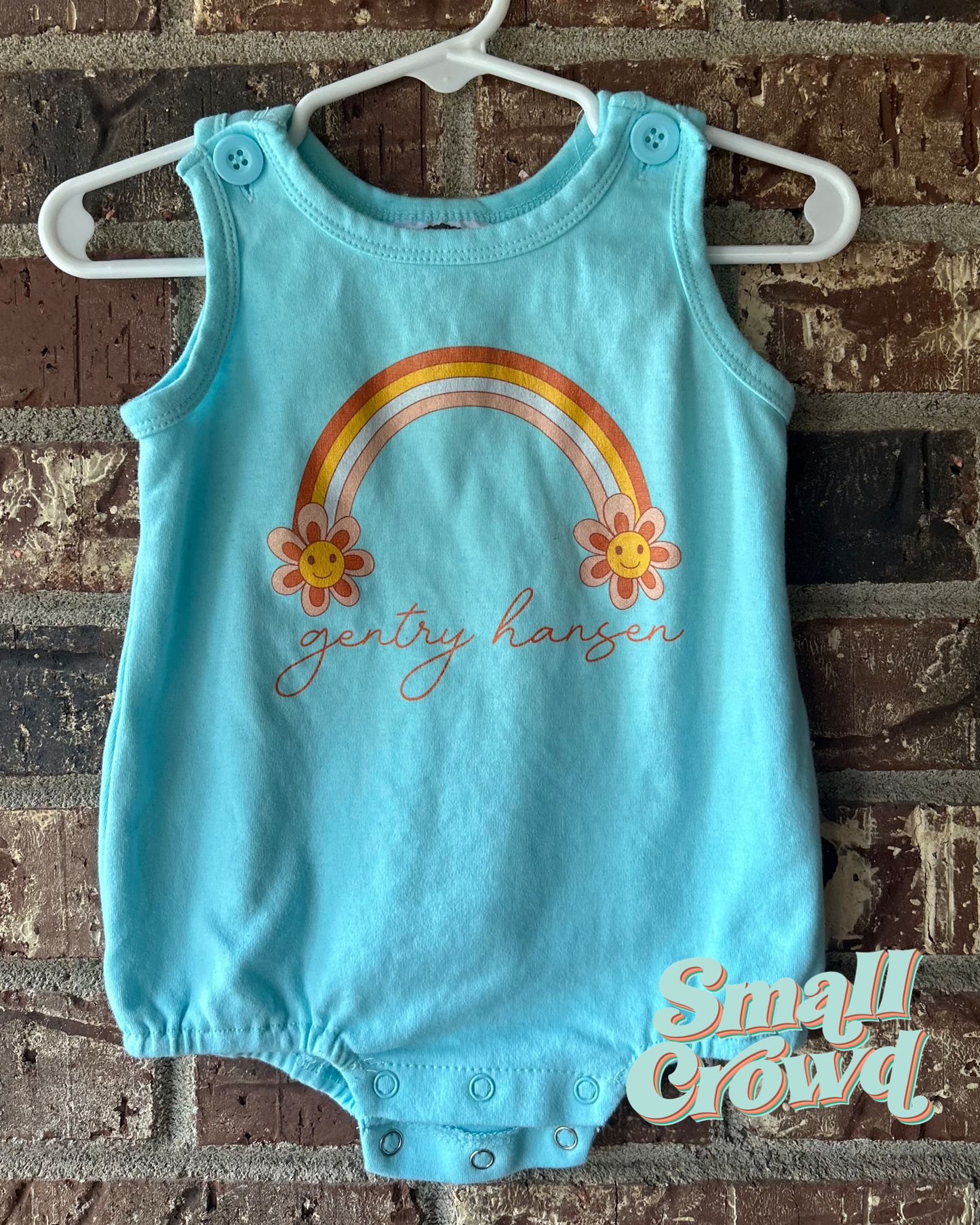 Retro Floral Rainbow Bubble Tank