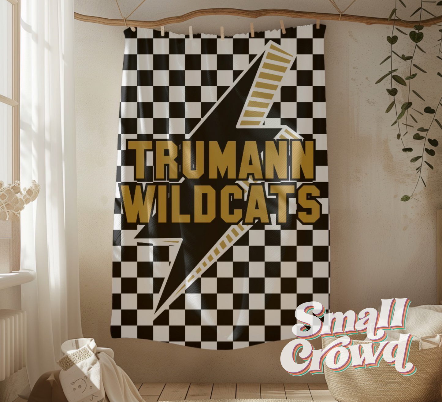 *PREORDER* Trumann Wildcats - Large Minky Blanket - 50in x 60in - 3 week TAT