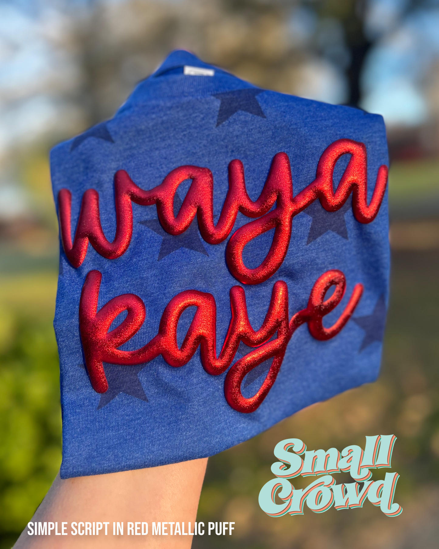 Custom Puff Name tee - Royal Star tee