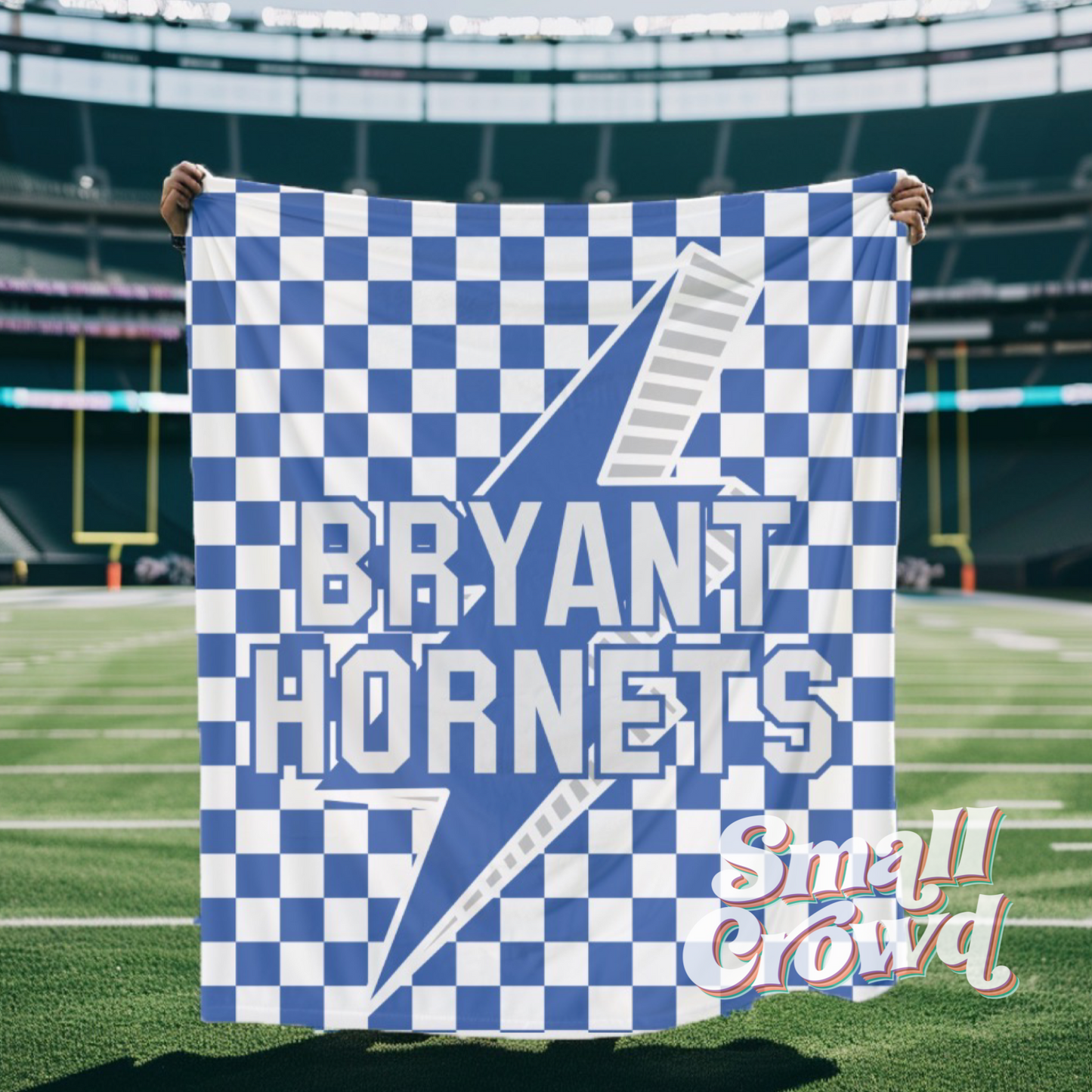 *PREORDER* Bryant Hornets- Large Minky Blanket - 50in x 60in - 3 week TAT