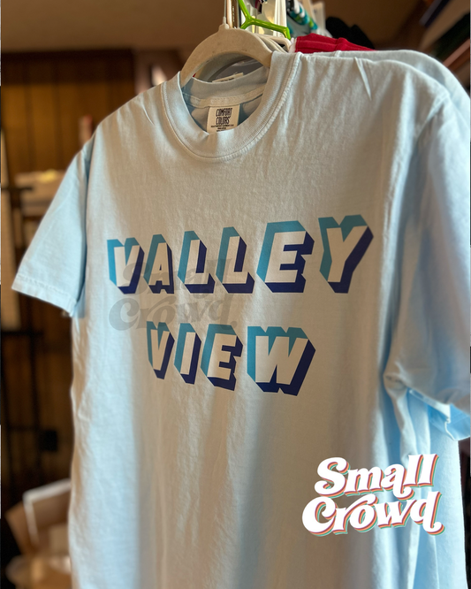 Retro Block Valley View - Light Blue