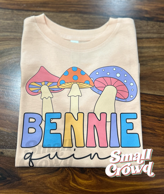 Summer Shroomies Custom Name tee - Peachy