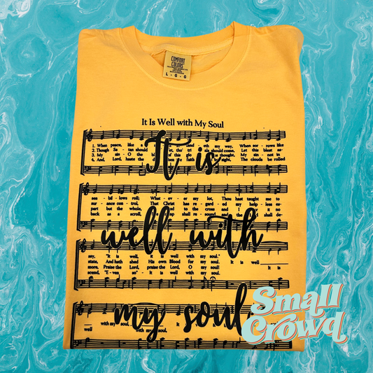 It Is Well short sleeve tee - citrus | comfort colors