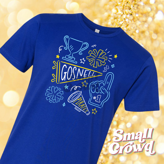 Gosnell Pirates Spirit Doodles - royal blue
