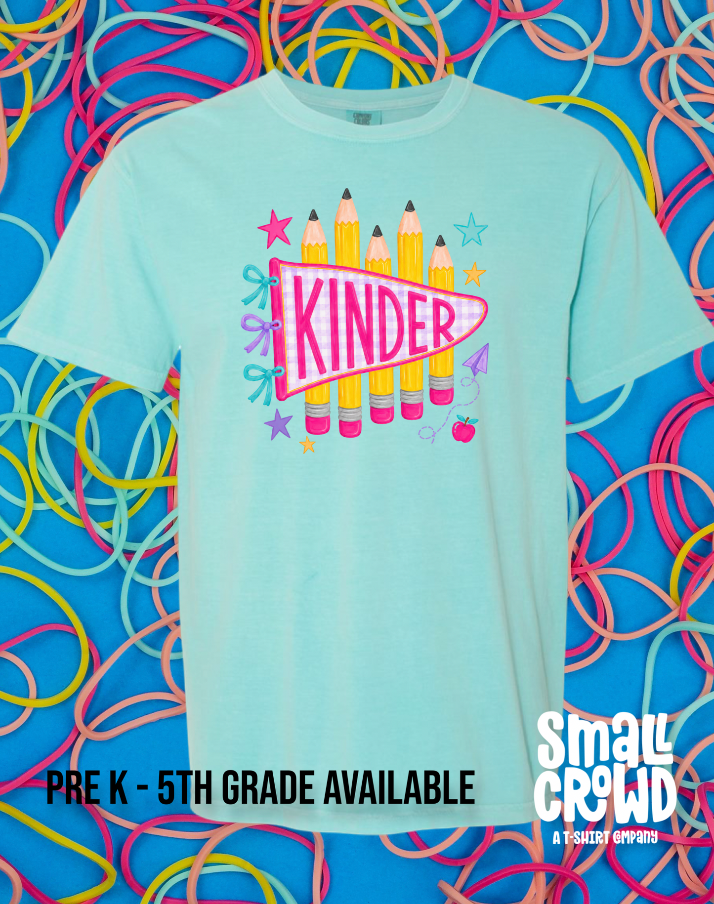 Pencil Pennant Grade Level Tee- chill/chalky mint (PreK - 5th grade)