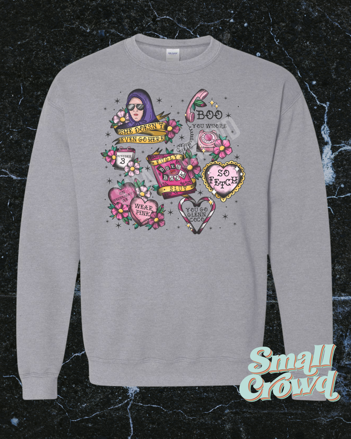 Mean Girls Flash graphic - grey sweatshirt | Gildan