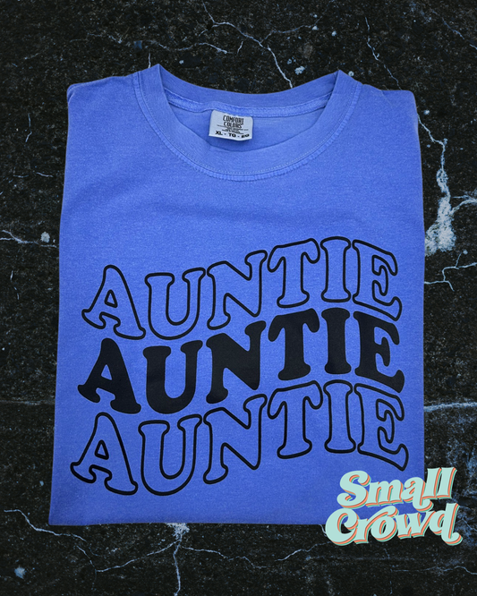 Auntie | short sleeve tee - flo blue | comfort colors