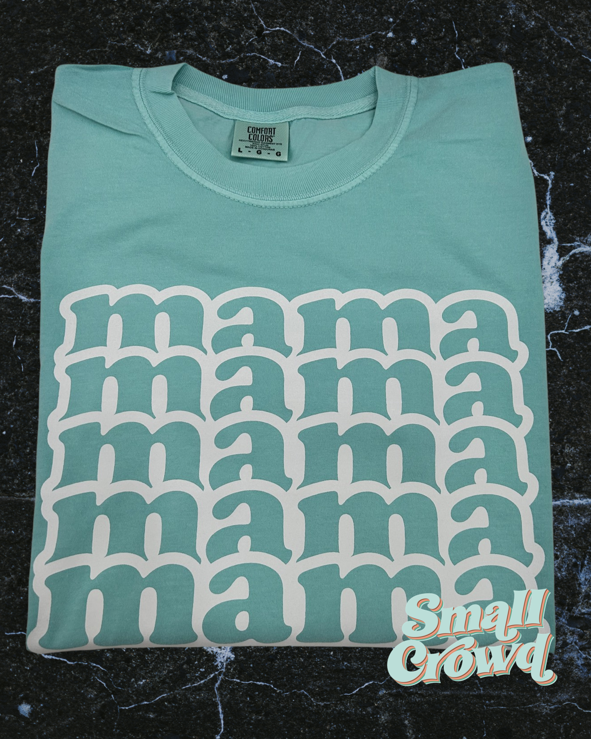 MAMA stacked | short sleeve tee - chalky mint | comfort colors