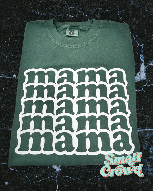 MAMA stacked | short sleeve tee - blue spruce | comfort colors