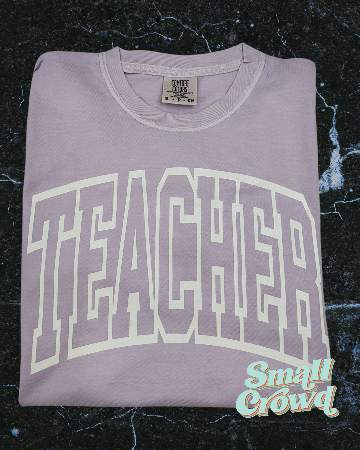 Teacher | short sleeve tee - orchid | comfort colors