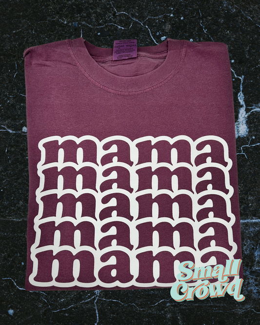 MAMA stacked | short sleeve tee - berry | comfort colors