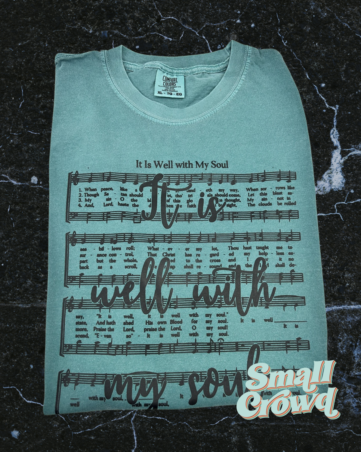 It Is Well with my soul | short sleeve tee - emerald | comfort colors