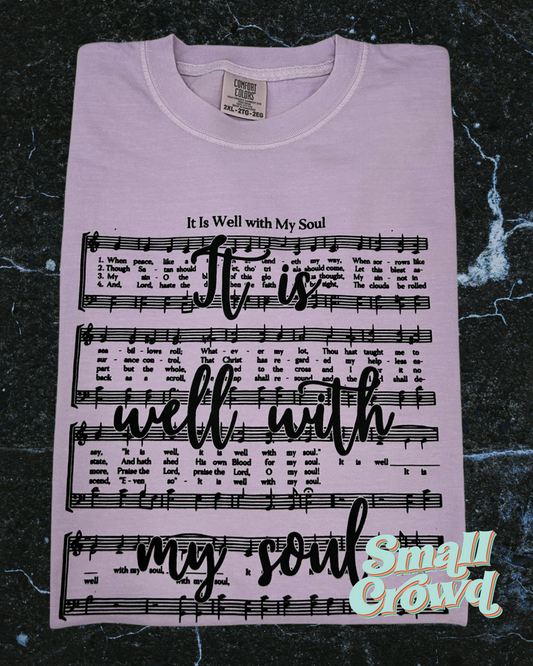 It Is Well with my soul | short sleeve tee - orchid | comfort colors