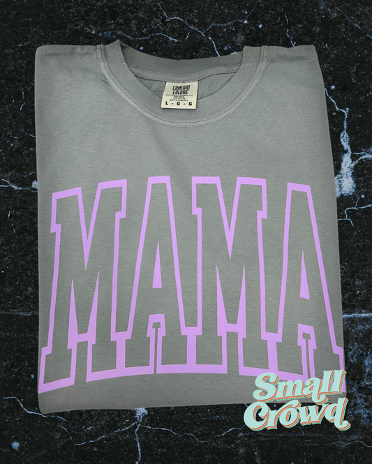 Lavender Mama | short sleeve tee - granite | comfort colors