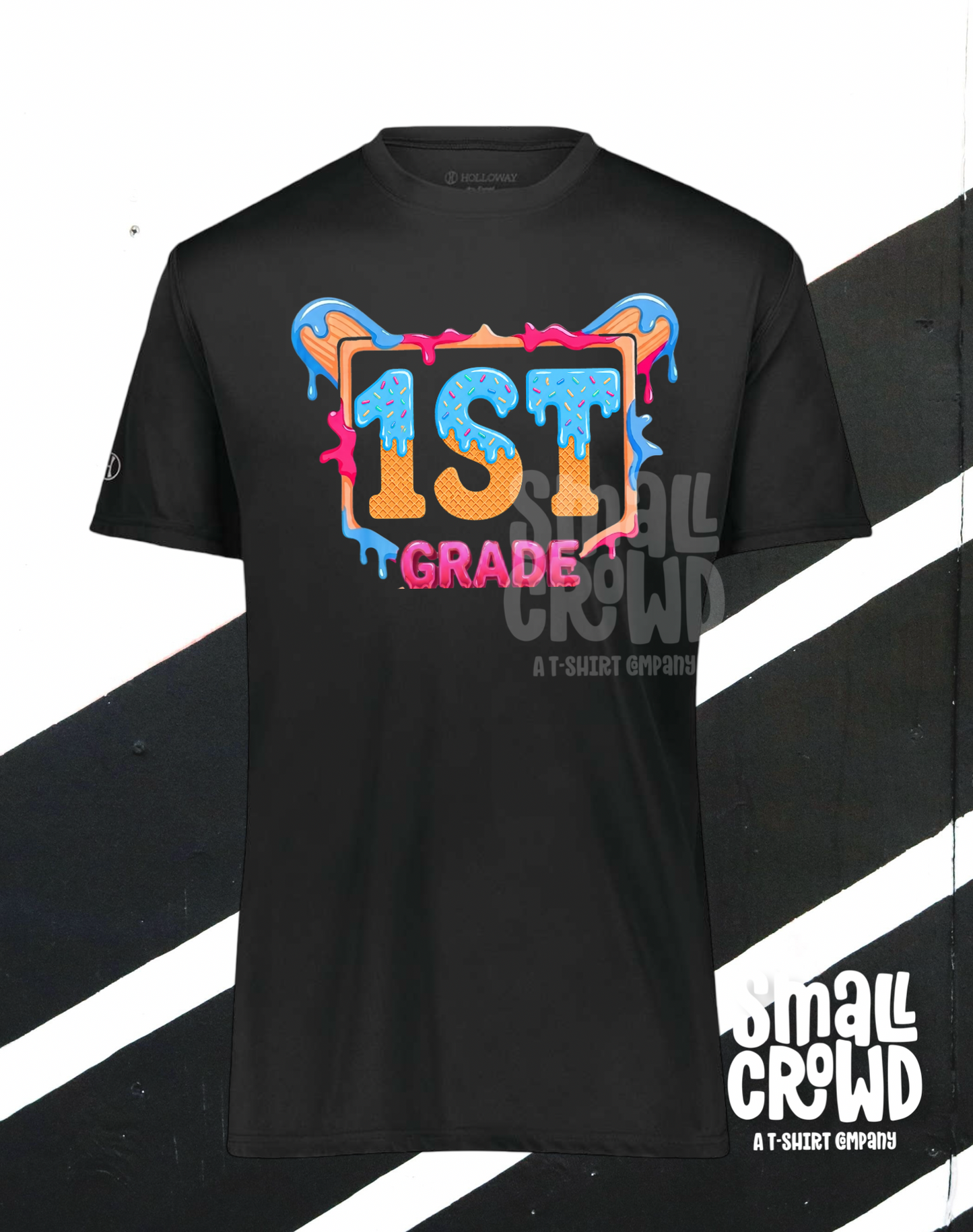 Ice Cream Drip Grade Level - *Moisture Wicking Tee* - black [1st -6th grade]