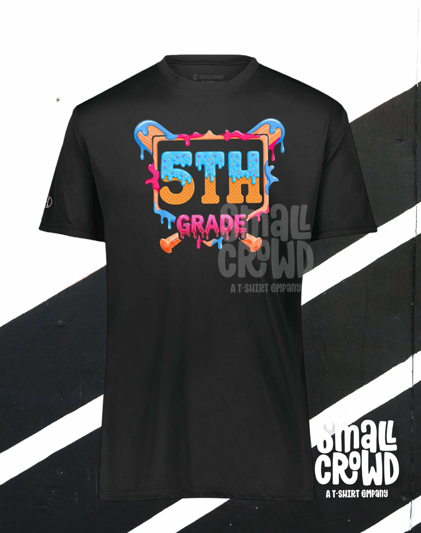 Ice Cream Drip Grade Level - *Moisture Wicking Tee* - black [1st -6th grade]