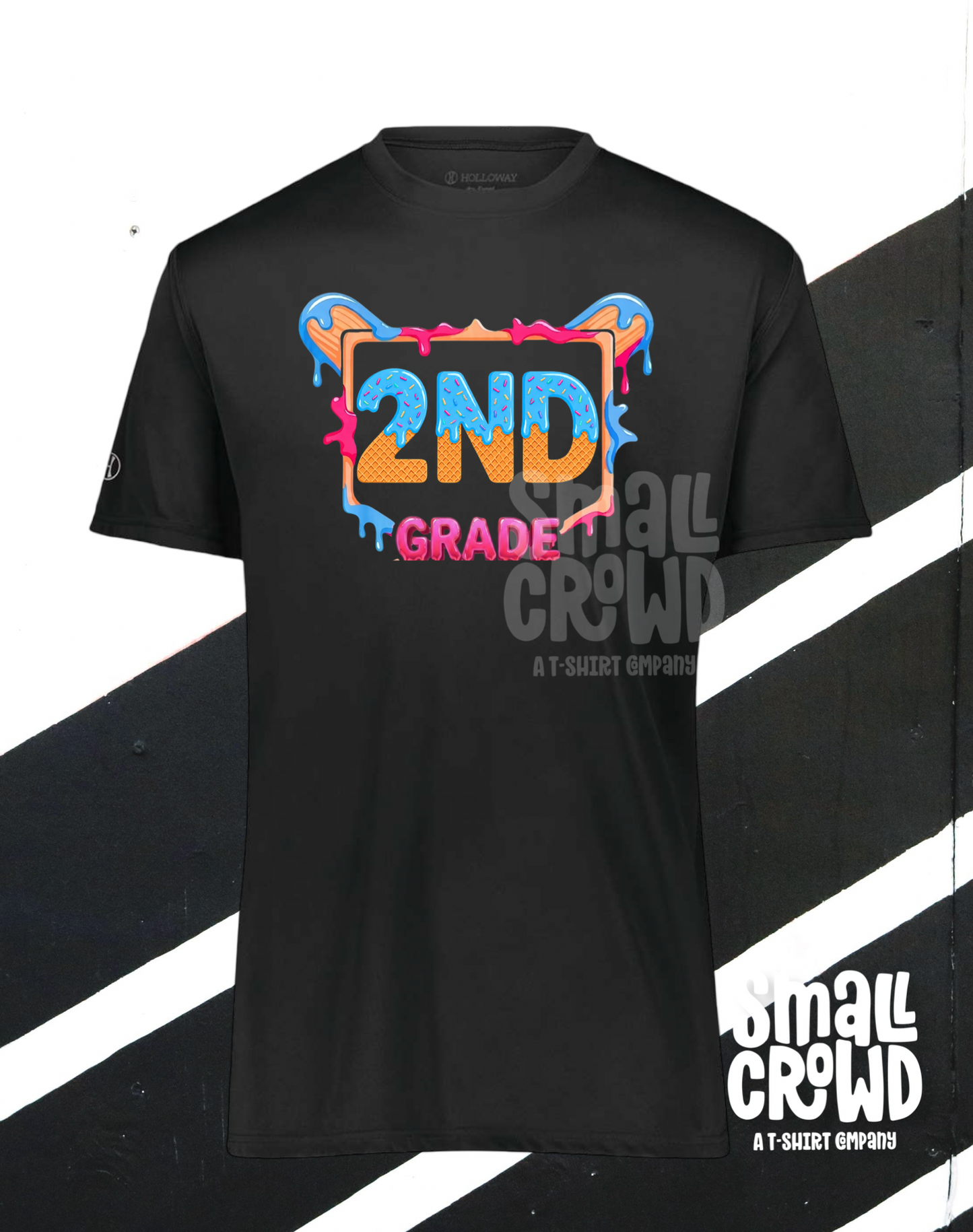 Ice Cream Drip Grade Level - *Moisture Wicking Tee* - black [1st -6th grade]