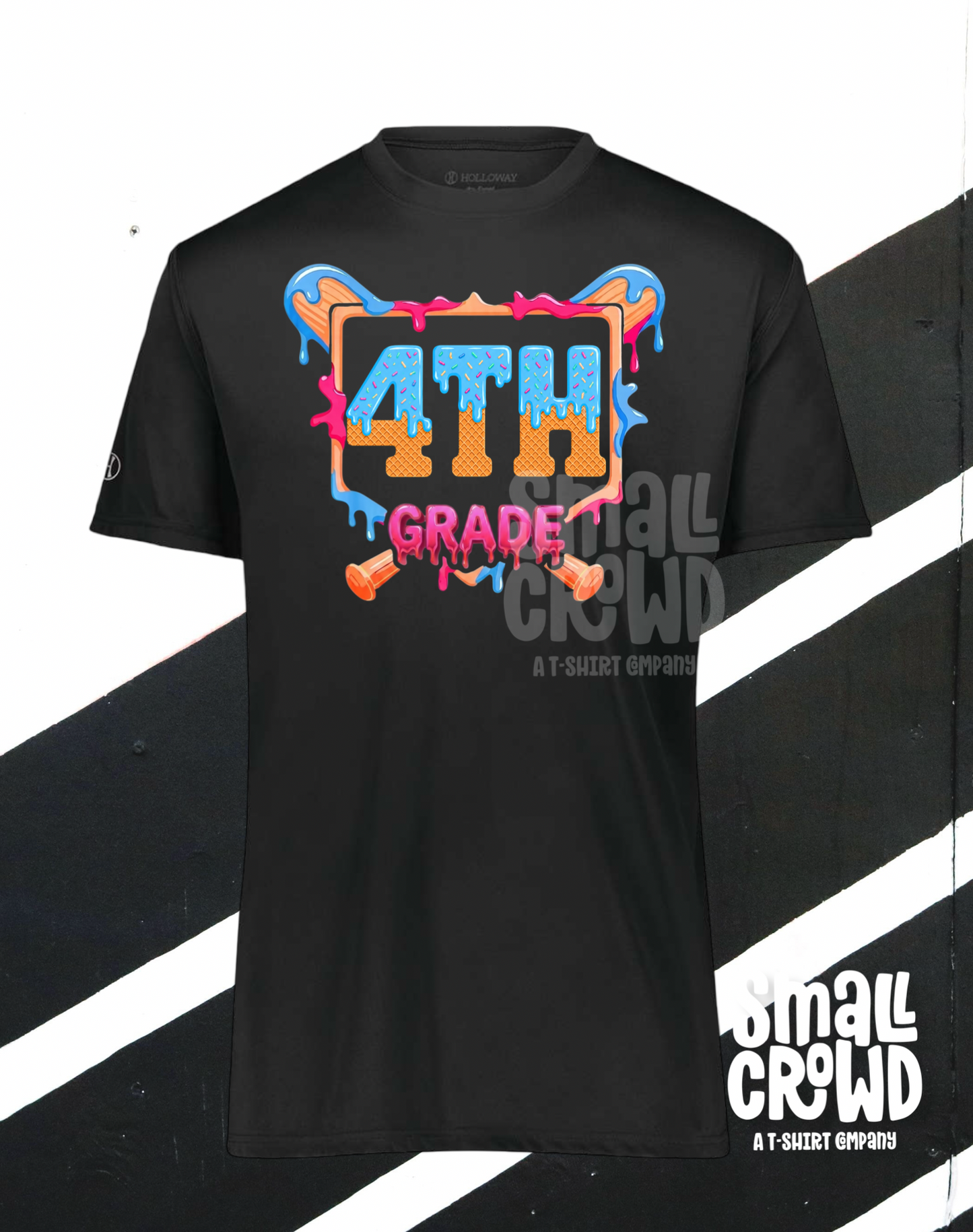 Ice Cream Drip Grade Level - *Moisture Wicking Tee* - black [1st -6th grade]