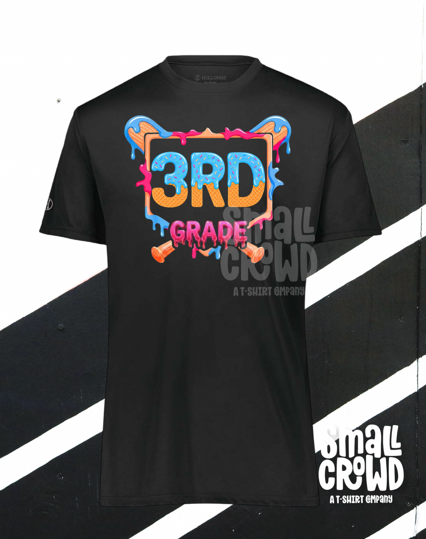 Ice Cream Drip Grade Level - *Moisture Wicking Tee* - black [1st -6th grade]