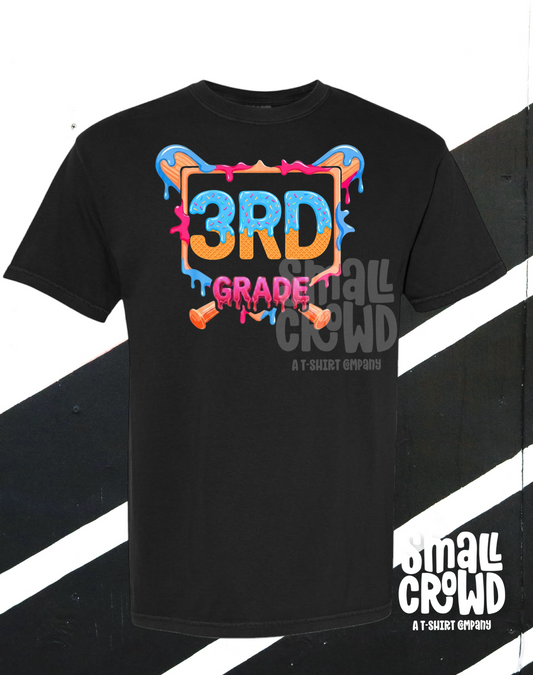 Ice Cream Drip Grade Level Tee - Black [1st - 6th grade]