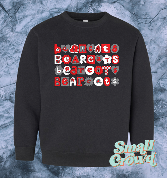 Bearcats Cutie Stack - Black Sweatshirt