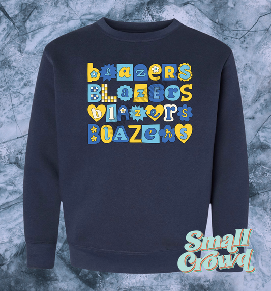 Blazers Cutie Stack - Navy Sweatshirt