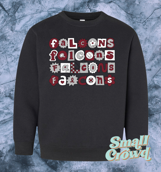 Falcons Cutie Stack - Black Sweatshirt