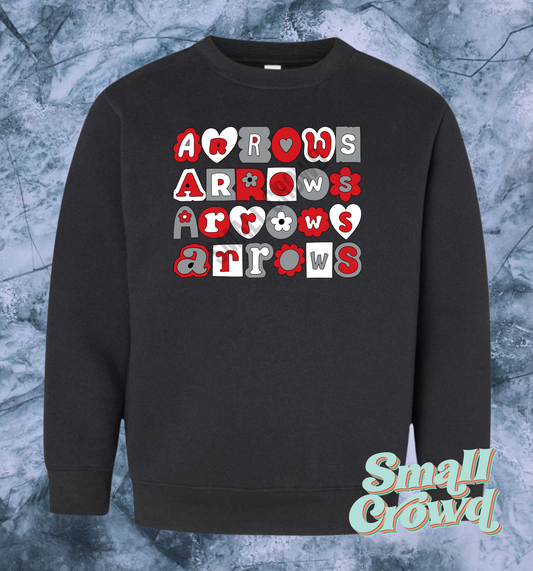 Arrows Cutie Stack - Black Sweatshirt