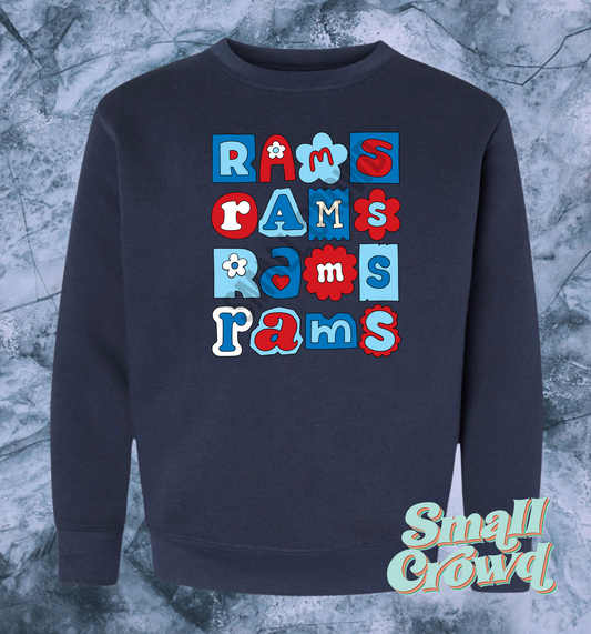 Rams Cutie Stack - Navy Sweatshirt
