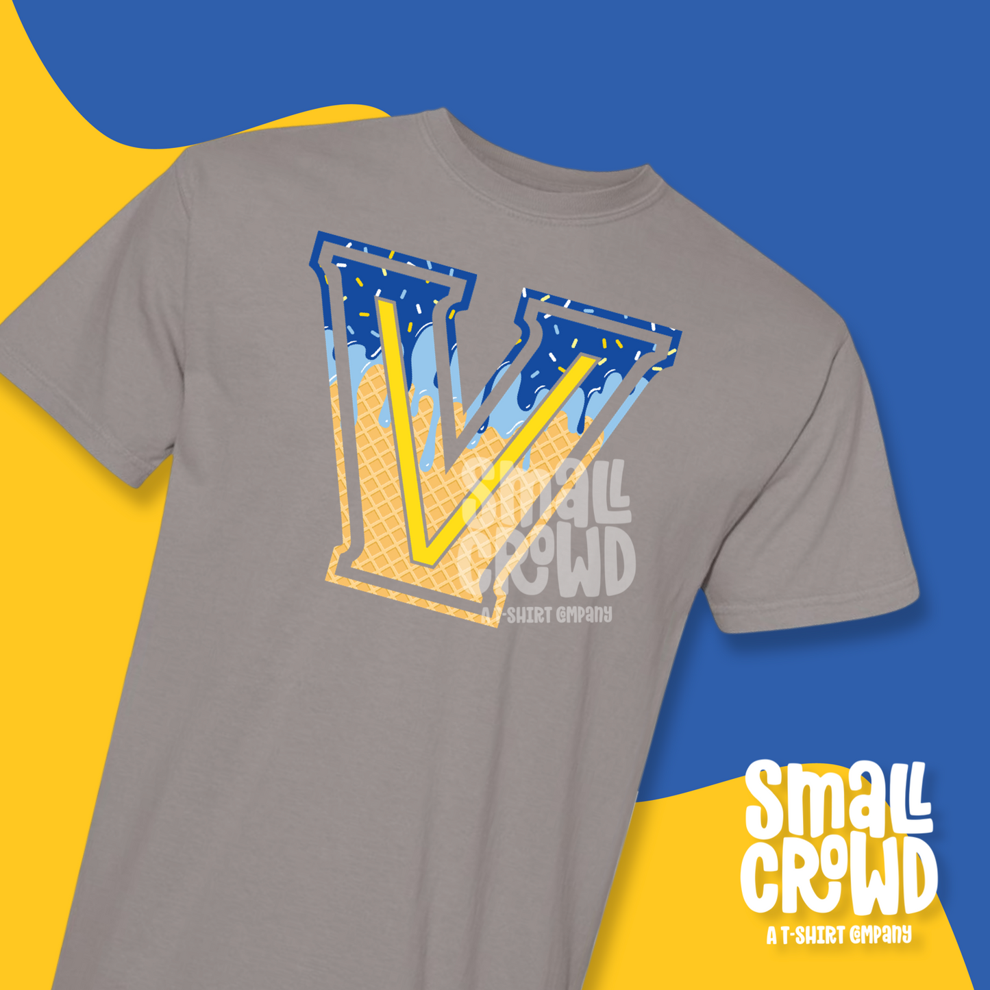 Ice Cream Drip Valley View Logo - grey