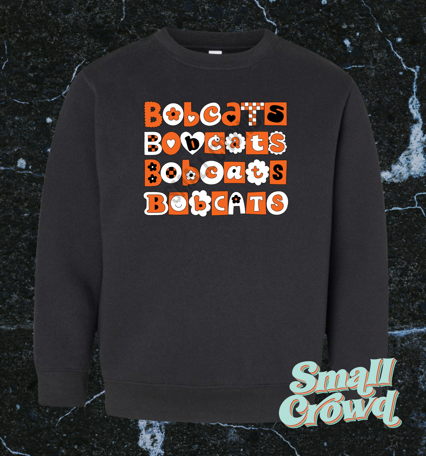 Bobcats Cutie Stack - Black Sweatshirt