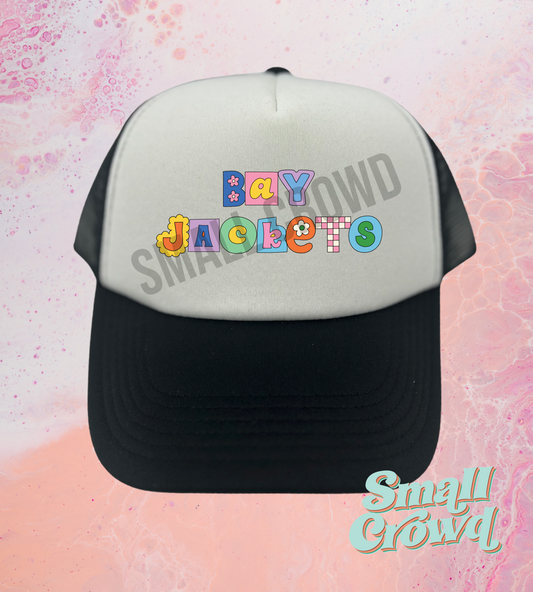 Bay Jackets Girly Pop - White/Black Trucker Hat