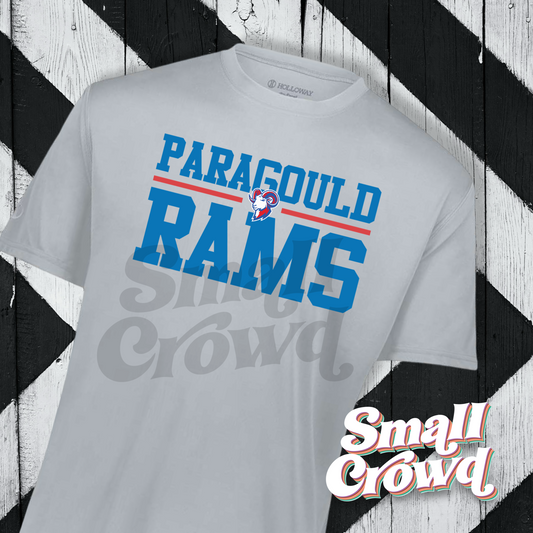 Paragould Rams Trad Athletic Stack - Moisture Wicking Tee - Silver