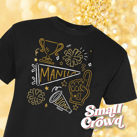 Manila Lions Spirit Doodles - Black