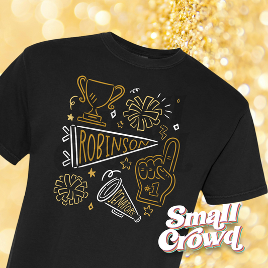 Robinson senators Spirit Doodles - Black