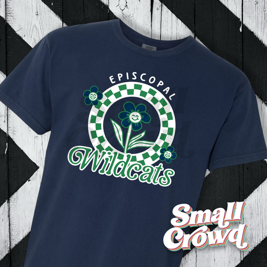 Episcopal Wildcats Cool Girl Check - navy