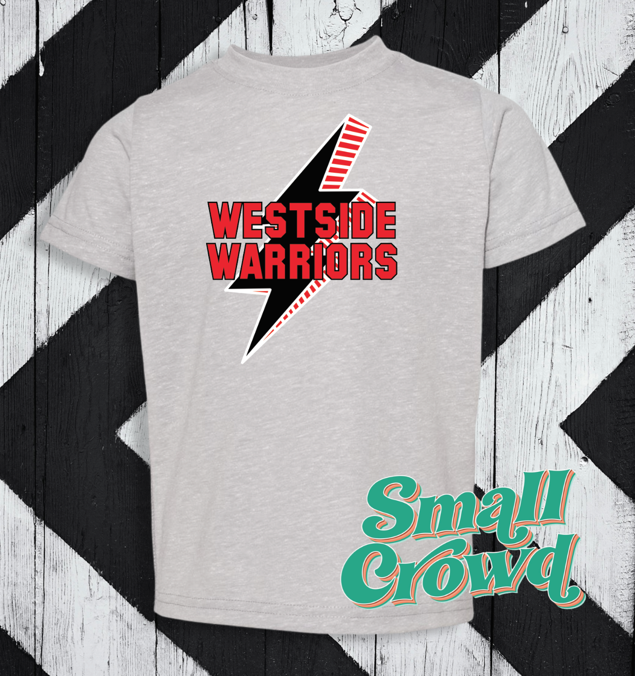 Westside Warriors Lightning Bolt - Grey Mélange Tee (rabbit skins/LAT)