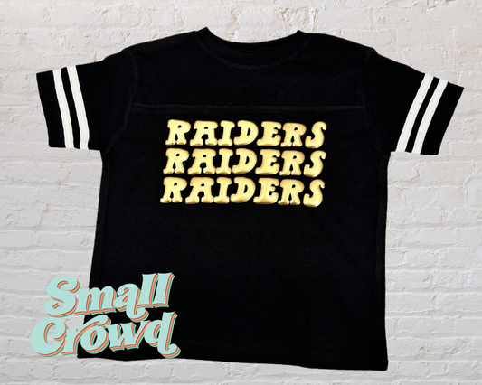 Nettleton Raiders Varsity Tee - black/gold puff