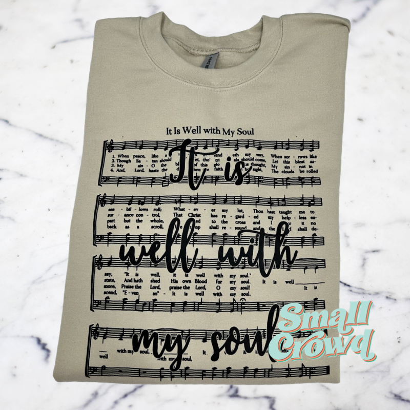 It is Well Music Sheet - Sand Sweatshirt