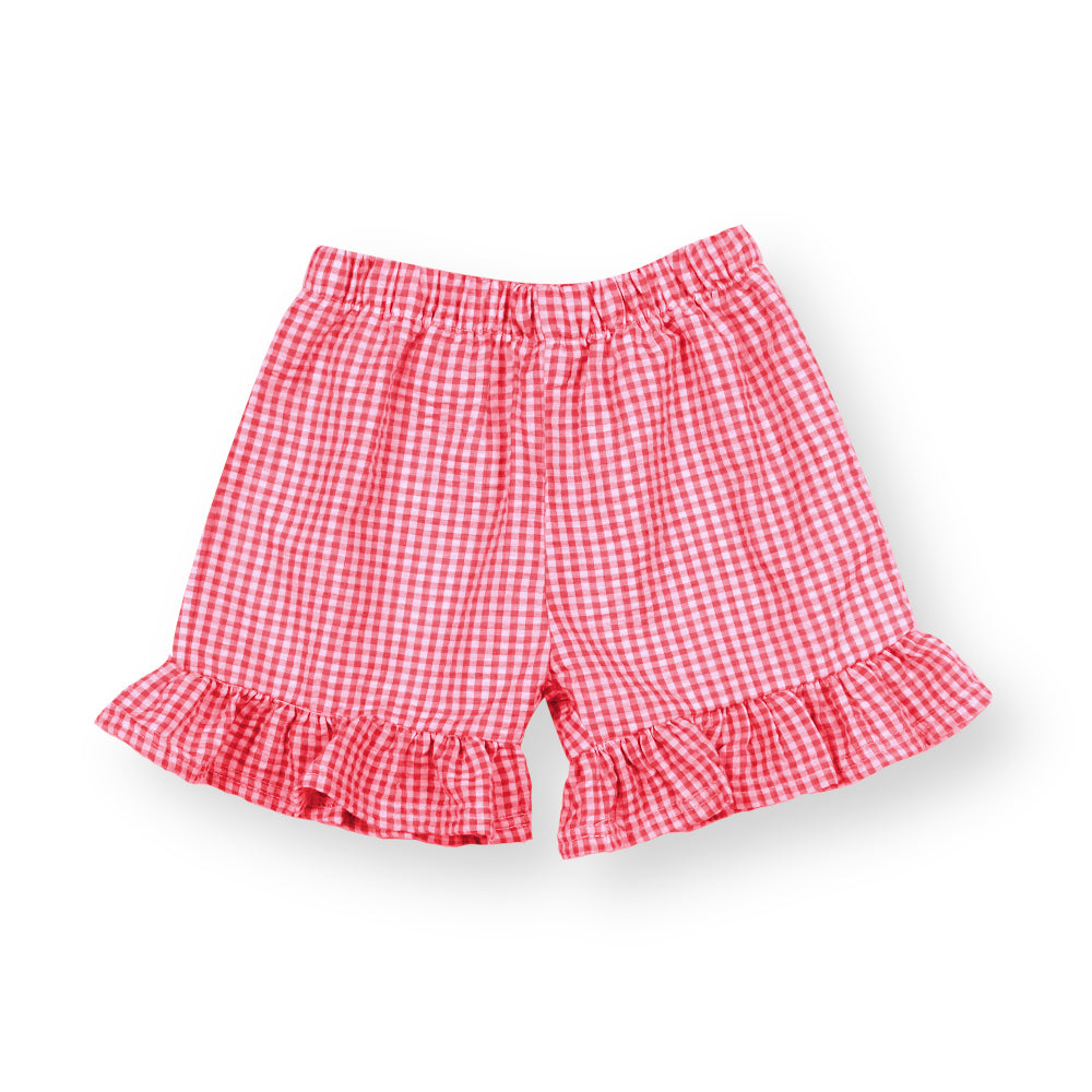 Gingham Ruffle Shorts