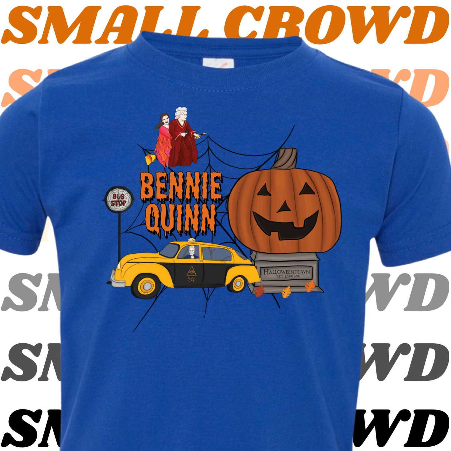 Halloween Name Tee -Heather Royal Blue