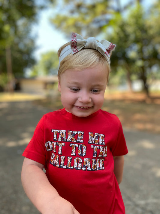 Baseball Name tee - red