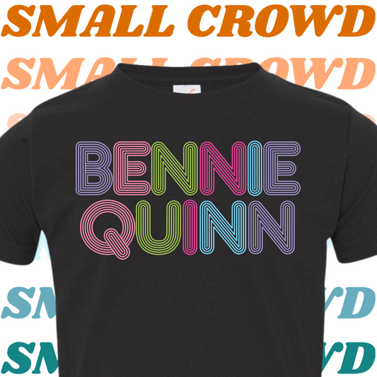 Groovy Multi Name Tee - Black