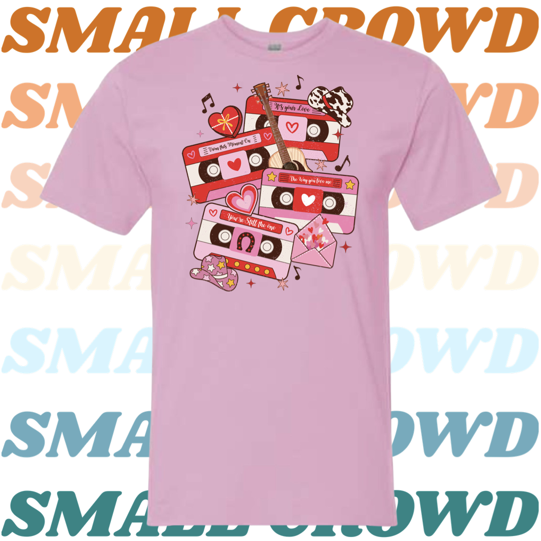 Valentine Cassette Graphic tee - pink