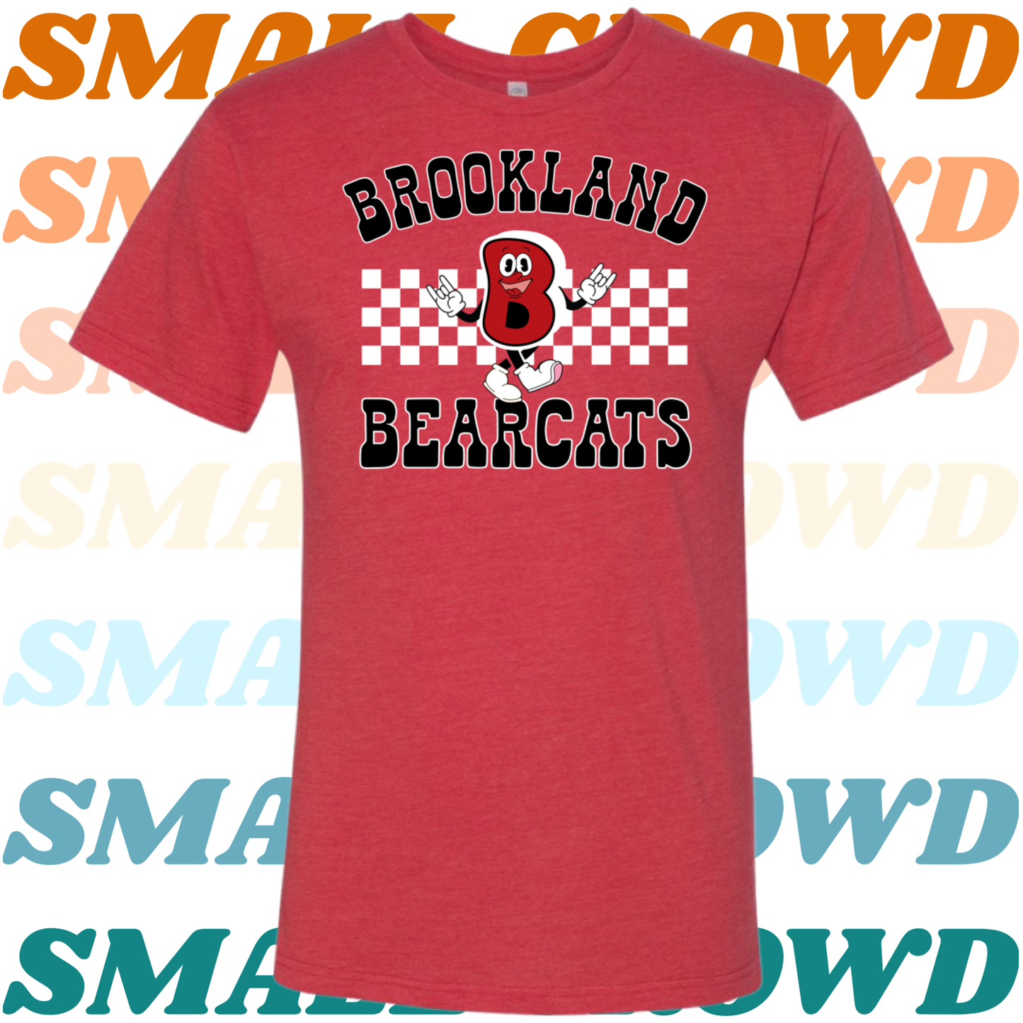 Brookland Retro Character School tee - Heather red tee